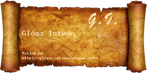 Glósz István névjegykártya