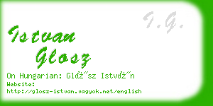 istvan glosz business card